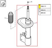 5202CY-Amortecedor Dianteiro - Lado Direito