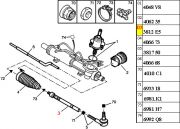 3812E5-Barra Axial da Direcao / Medida 342mm