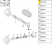 3812C4-Barra Axial da Direcao / Medida 302mm