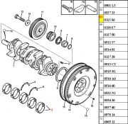 0111E6-Bronzina de Mancal - Medida 0,30 (Motor bloco de Ferro - Trava Fina)