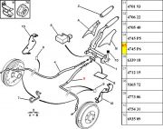 4745P6-Cabo de Freio de Mao do Lado Direito, Freio a Tambor