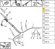 4745N4-Cabo de Freio de Mao - Freio a Tambor