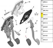 Capa do Pedal - Freio e Embreagem