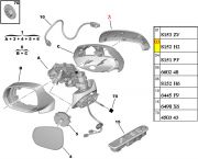 Capa do Retrovisor - Lado Esquerdo/ Cromado