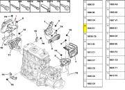 1839E1-Coxim do Motor - Lado Direito