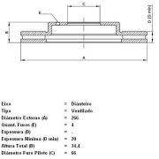 Disco de freio dianteiro ventilado peugeot/207/208 1.2 1.5/307/Partner/Hoggar/Citroen C3/ C4 Hatch/ C4 Pallas/Xsara/ Xsara Break/ Xsara Picasso/Berlingo 206 1.0 1.4 1.6 8/16v