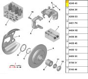 424946-Disco de Freio Traseiro - Com Cubo Sem rolamento/ Medida 268x12