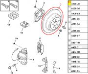 Disco de freio traseiro peugeot 806 Citroen Evasion 94/...