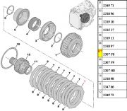 2307F8-Disco Interno do Cambio Automatico AL4/ Medida 82,1x124x1,6