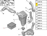 1444SN-Filtro de Ar - Sem Pre Filtro/ Medida 204x170x70