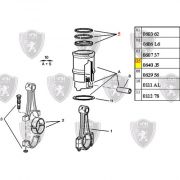 0640J5-Jogo de Aneis do Pistao STD - Medida 1,5x1,5x3mm
