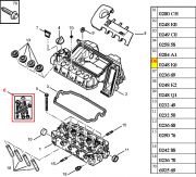 0248K6-Jogo de Parafuso do Cabecote - Medida 122mm