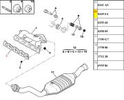 0349H0-Junta do Coletor de Escape - Junta TV Quadrada