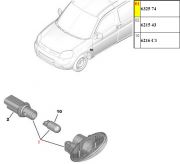 Lanterna do Pisca Lateral - Cristal