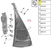 Lanterna Traseira - Lado Esquerdo/ Bicolor
