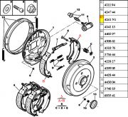 4241N1-Lona de Freio com Haste- Sistema Bosch/ Medida 180x32mm