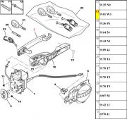 Macaneta Externa da Porta - Lado Esquerdo/ Com Furo/Com Trava