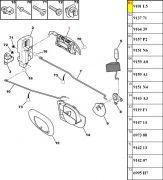 Macaneta Externa da Porta Traseira - Lado Esquerda