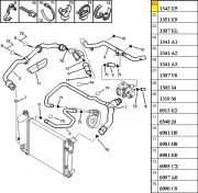 1343X5-Mangueira Superior do Radiador