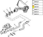 6466Z8-Mangueira Superior do Ar Quente - Com Sangrado/ Medida 15/19mm