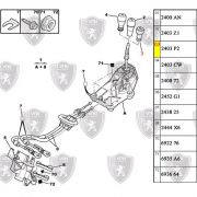 2403AP-Manopla da Alavanca do Cambio - Preto/Cromado