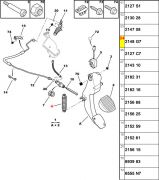 Pino de Apoio do Pedal de Embreagem - Mola
