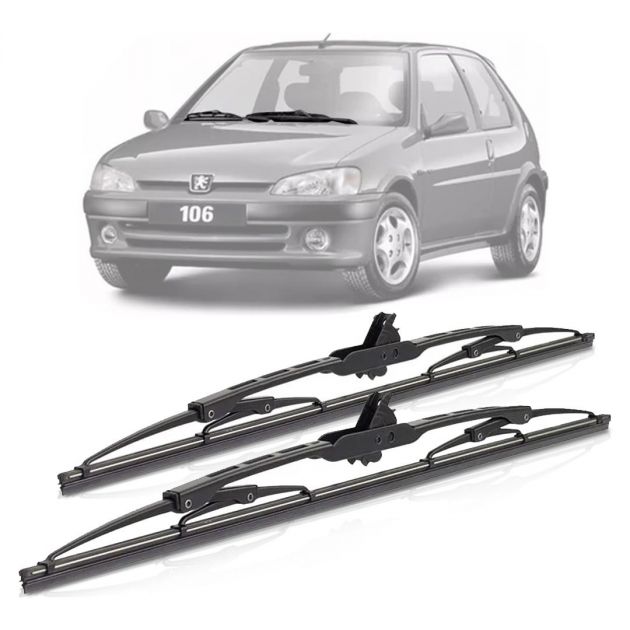Jogo de Palheta limpador Parabrisa dianteira 18"/20" (ferro) Peugeot 106 1994 a 2001