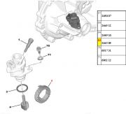 264305-Engrenagem do Sensor de Velocidade - 19 Dentes/ Branco