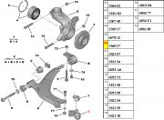 364037-Pivo da Bandeja da Suspensao - Longo/ Medida 16mm