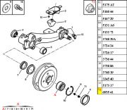 374839-Rolamento da Roda Traseira - Freio a Tambor/ Medidas 25x52x37