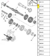 237240-Rolamento do Cambio - Eixo Primario/ Medida 47x25x16 Rolete