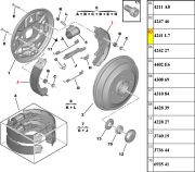 4241L7-Lona de Freio - Com Haste/ Medida 203x38mm - Sistema Bosch
